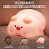 Cute Rabbit Silicone Night Lamp Touch Sensor Big Face Rabbit Pat Night Light Timing USB Rechargeable Light for Kids Gift